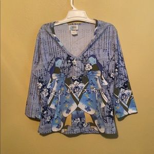 Ekko Japanese design stretchy shirt women XL